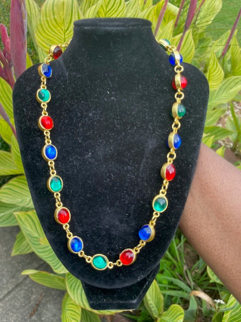Multicolored Cabachon necklace