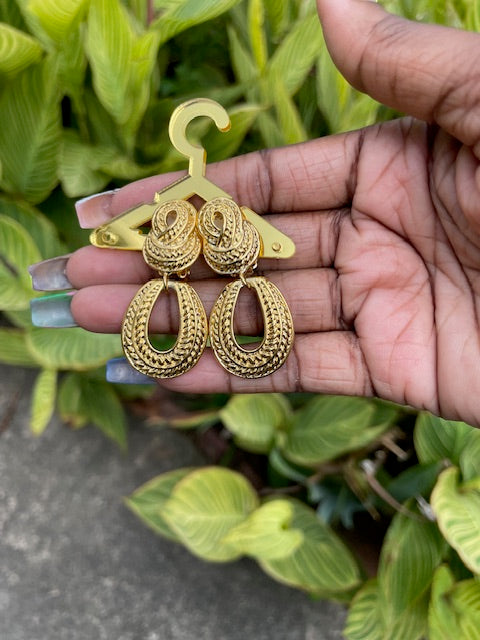 Gold tone earrings