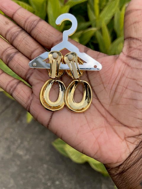 Gold tone earrings