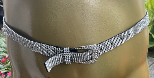 Silver Rhinestone Belt